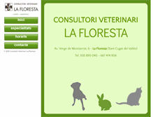 Tablet Screenshot of consultoriveterinarilafloresta.com